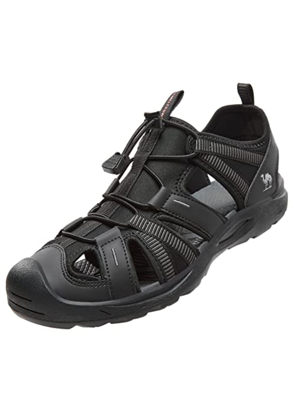 Men's All-Black Closed-Toe Sport Sandal with Quick-Lace… NWT! Size 10 clean home